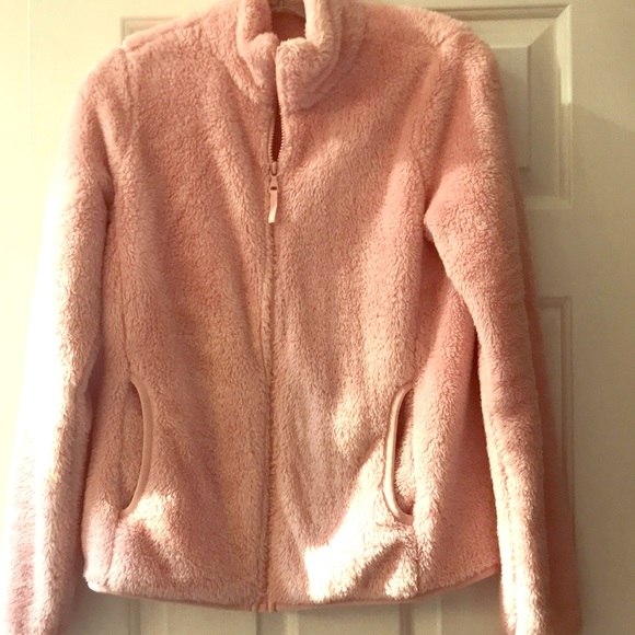 Uniqlo Sweaters - Uniqlo pink fleece cardigan/ jacket